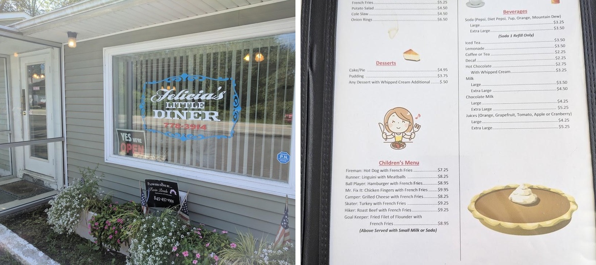 Felicia's Little Diner Menu