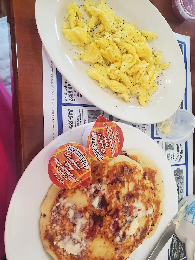 Short Stack of Rasperry Pancakes